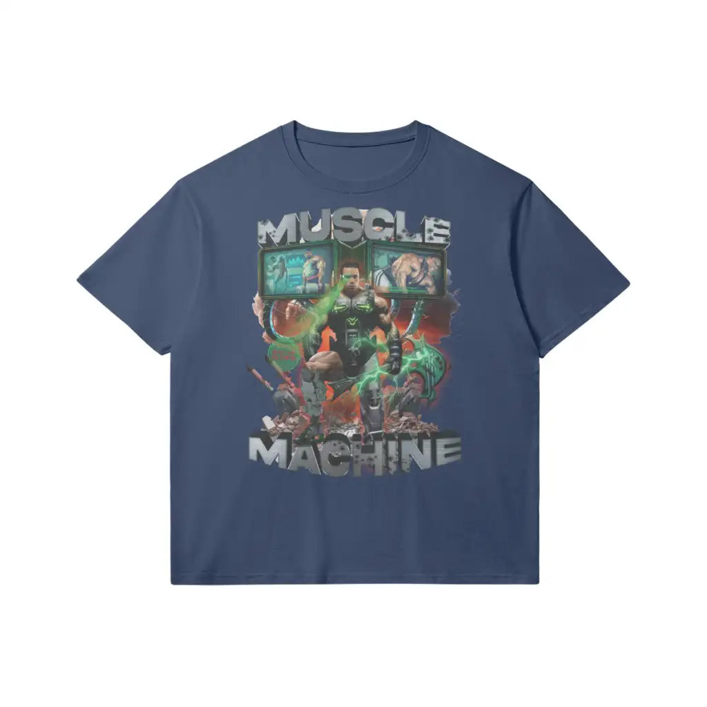 Muscle Machine | Slim Fit Heavyweight T-shirt - Dark Navy / Xs