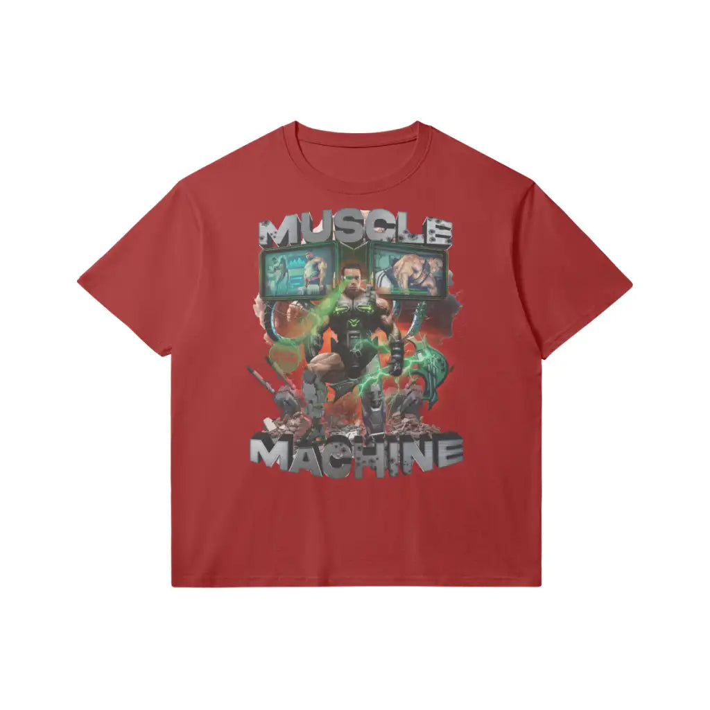Muscle Machine | Slim Fit Heavyweight T-shirt - Red / Xs