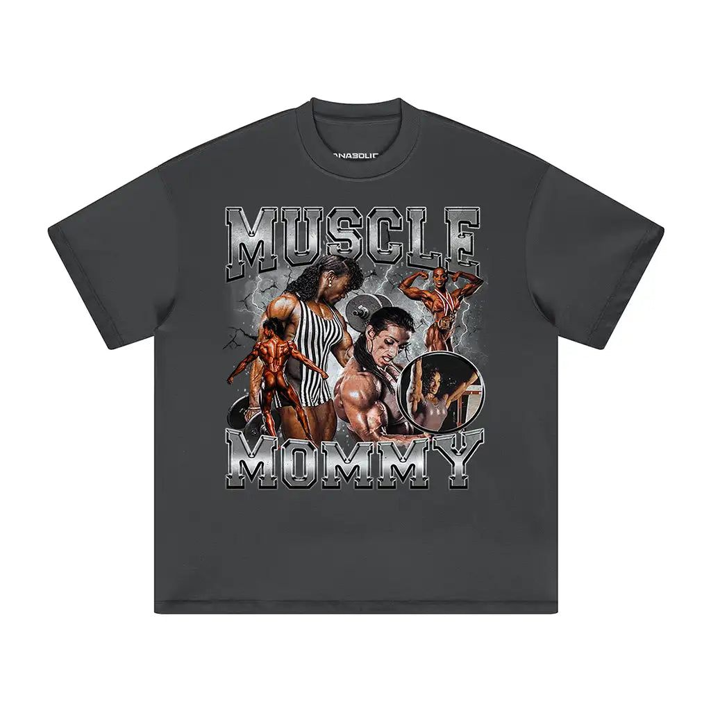 Muscle Mommy Oversized Heavyweight T-shirt - Carbon Gray / Xs