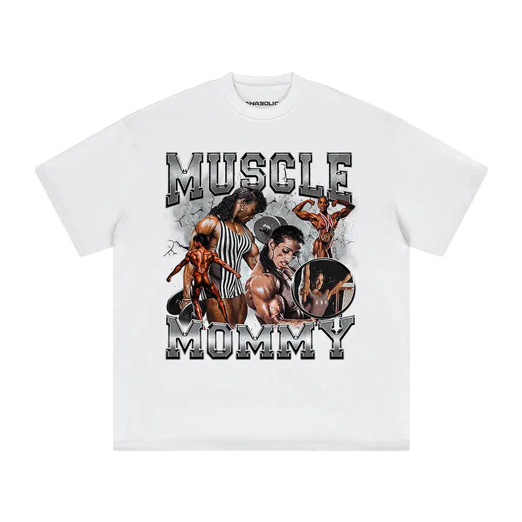 Muscle Mommy Oversized Heavyweight T-shirt - White / Xs
