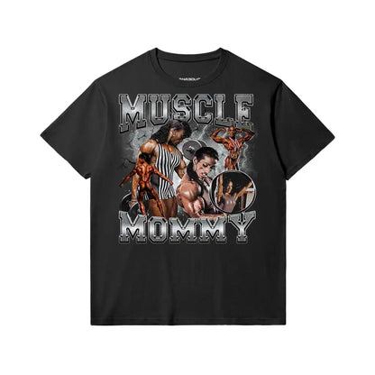 Muscle Mommy - Slim Fit Heavyweight T-shirt - Black / Xs