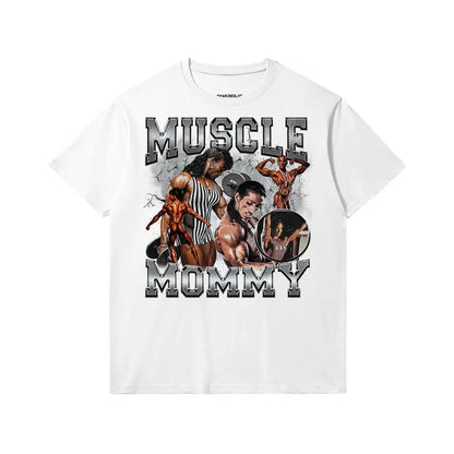 Muscle Mommy - Slim Fit Heavyweight T-shirt - White / Xs