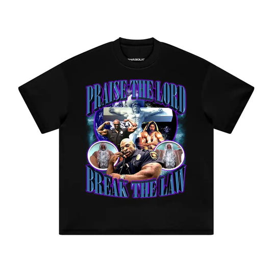 Praise 2000s | Oversized Heavyweight T-shirt - Black / Xs