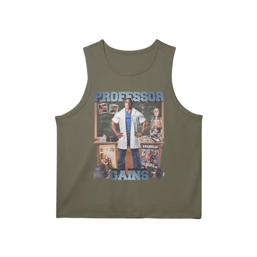 Professor Gains | Tank Top - Camel / s