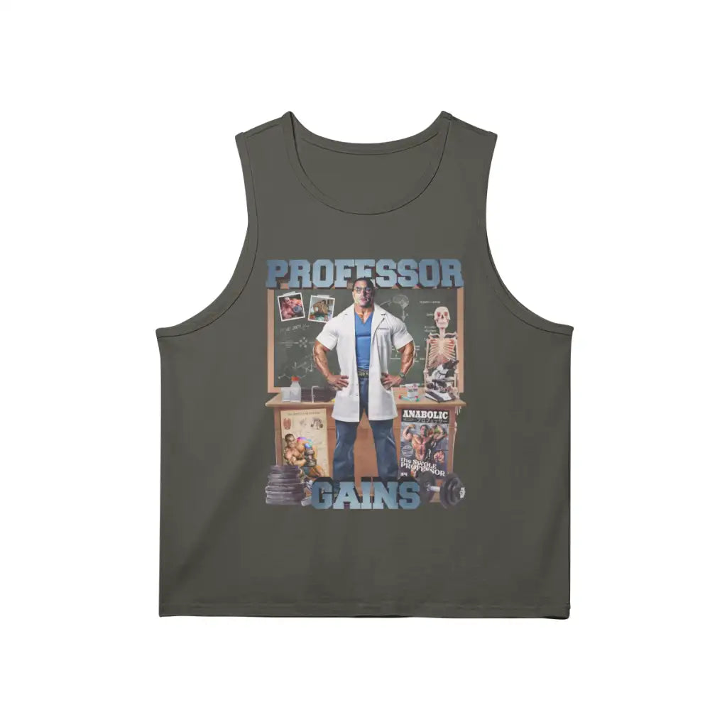 Professor Gains | Tank Top - Charcoal Grey / s