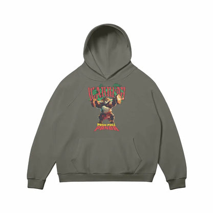 Push Pull Panda | Hoodie - Charcoal Grey / s