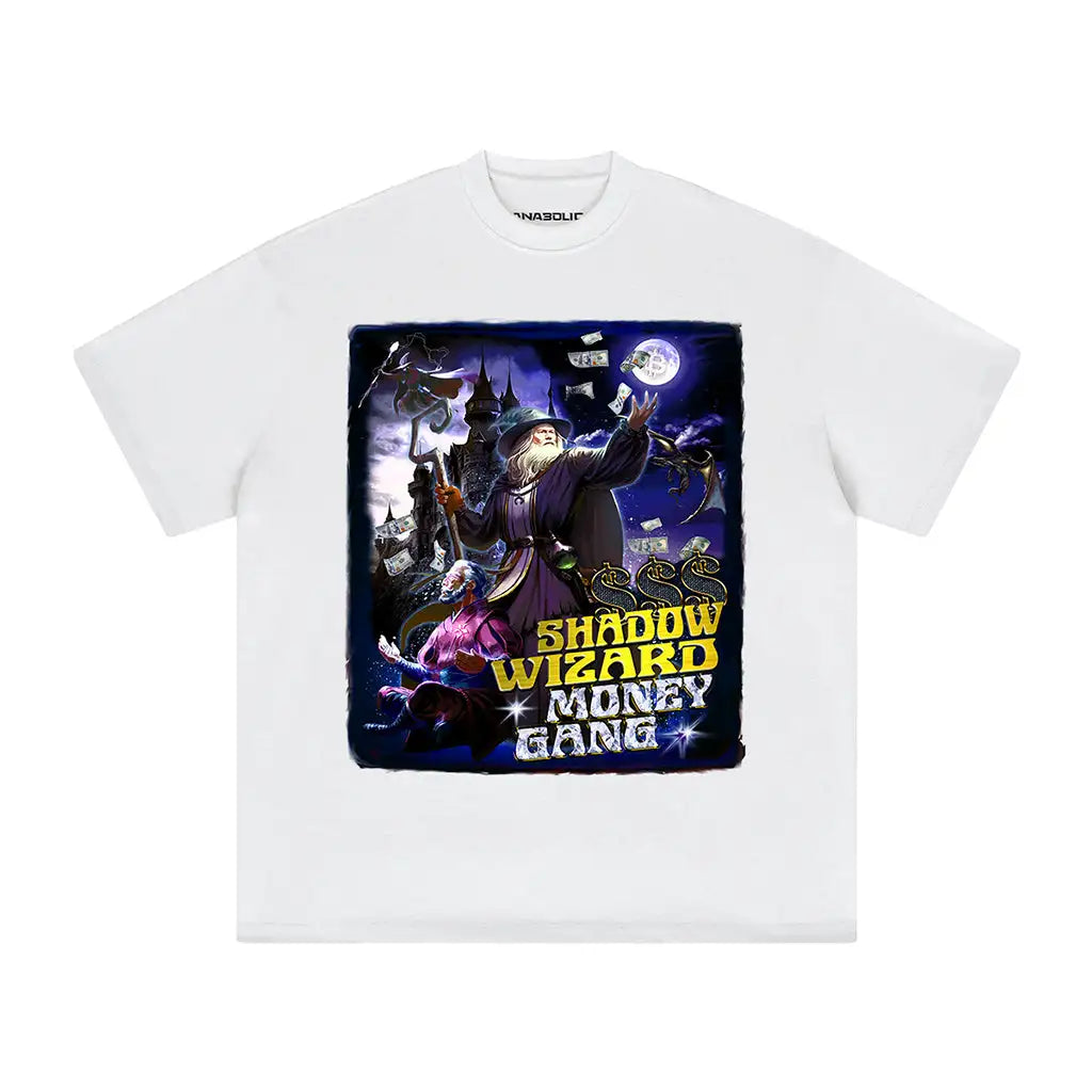 Shadow Wizard Money Gang Oversized Heavyweight T-shirt - White / Xs