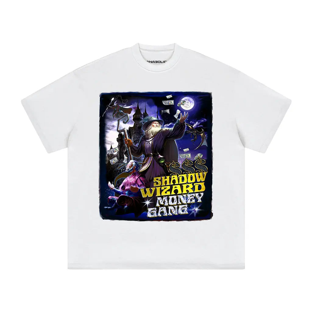 Shadow Wizard Money Gang | Oversized Heavyweight T-shirt - White / Xs