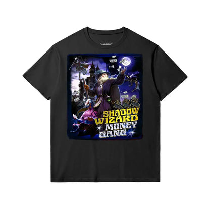 Shadow Wizard Money Gang | Slim Fit Heavyweight T-shirt - Black / Xs