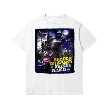 Shadow Wizard Money Gang - Slim Fit Heavyweight T-shirt - White / Xs
