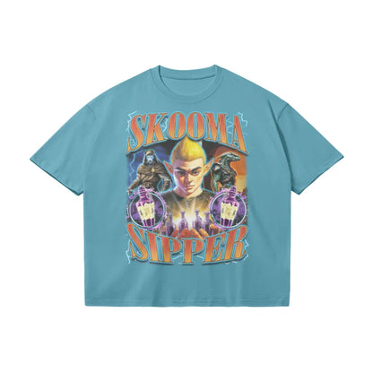 Skooma Sipper | Heavyweight Oversized T-shirt - Medium Green / s