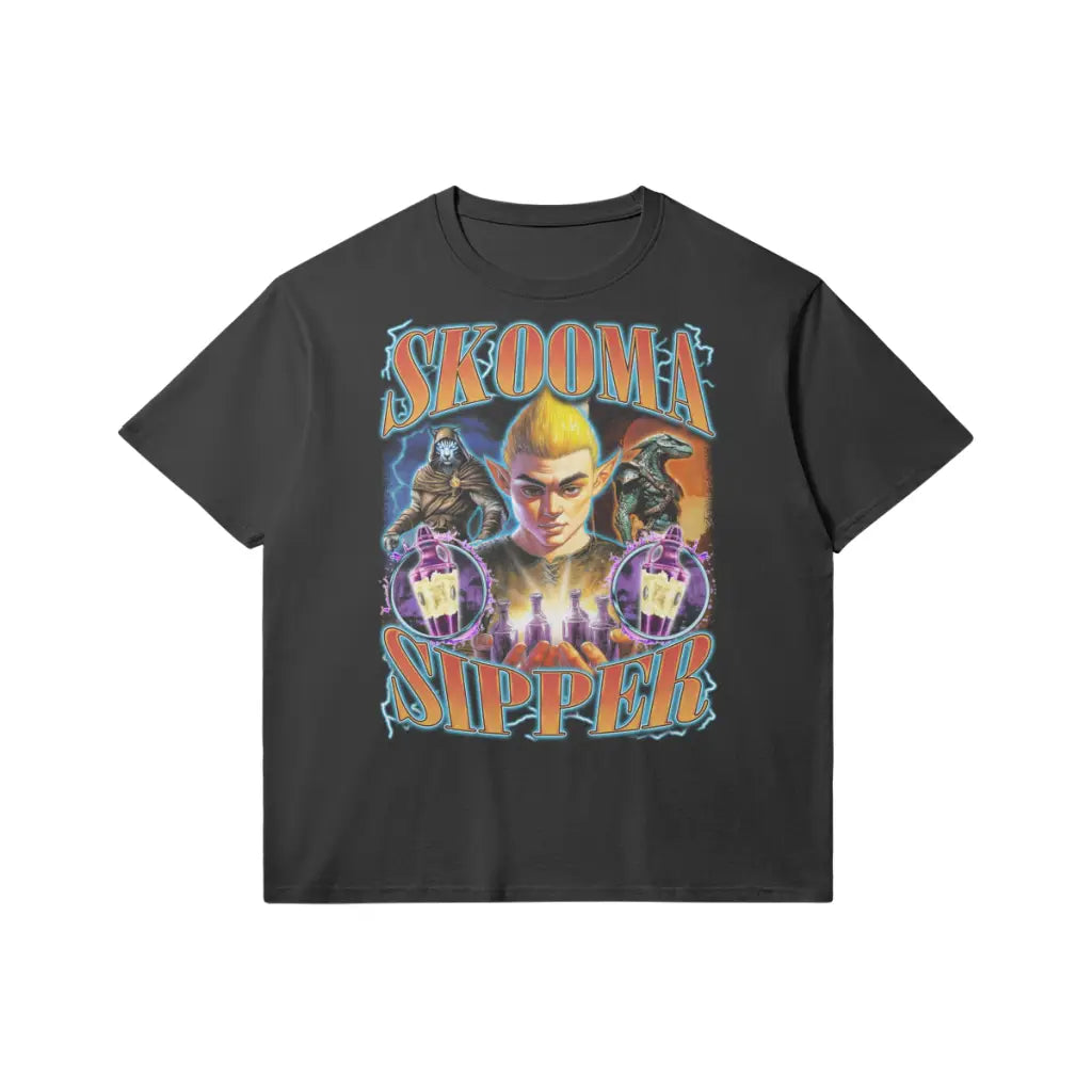 Skooma Sipper | Slim Fit Heavyweight T-shirt - Black / Xs