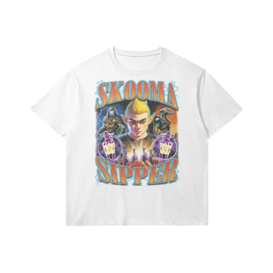 Skooma Sipper | Slim Fit Heavyweight T-shirt - White / s