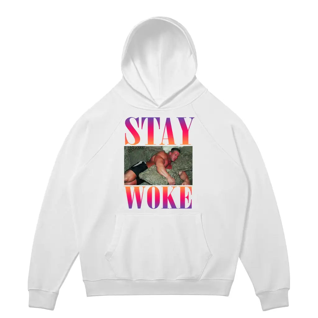 Stay Woke Sunset Hoodie - White / s