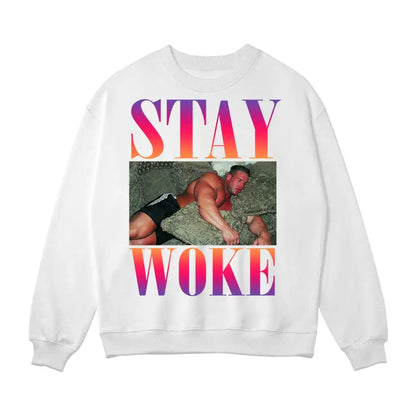 Stay Woke Sunset Pump Cover - White / s