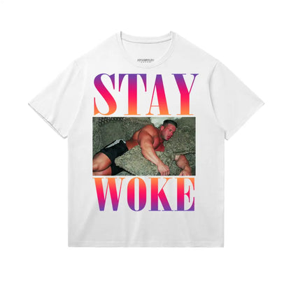 Stay Woke Sunset T-shirt - White / Xs