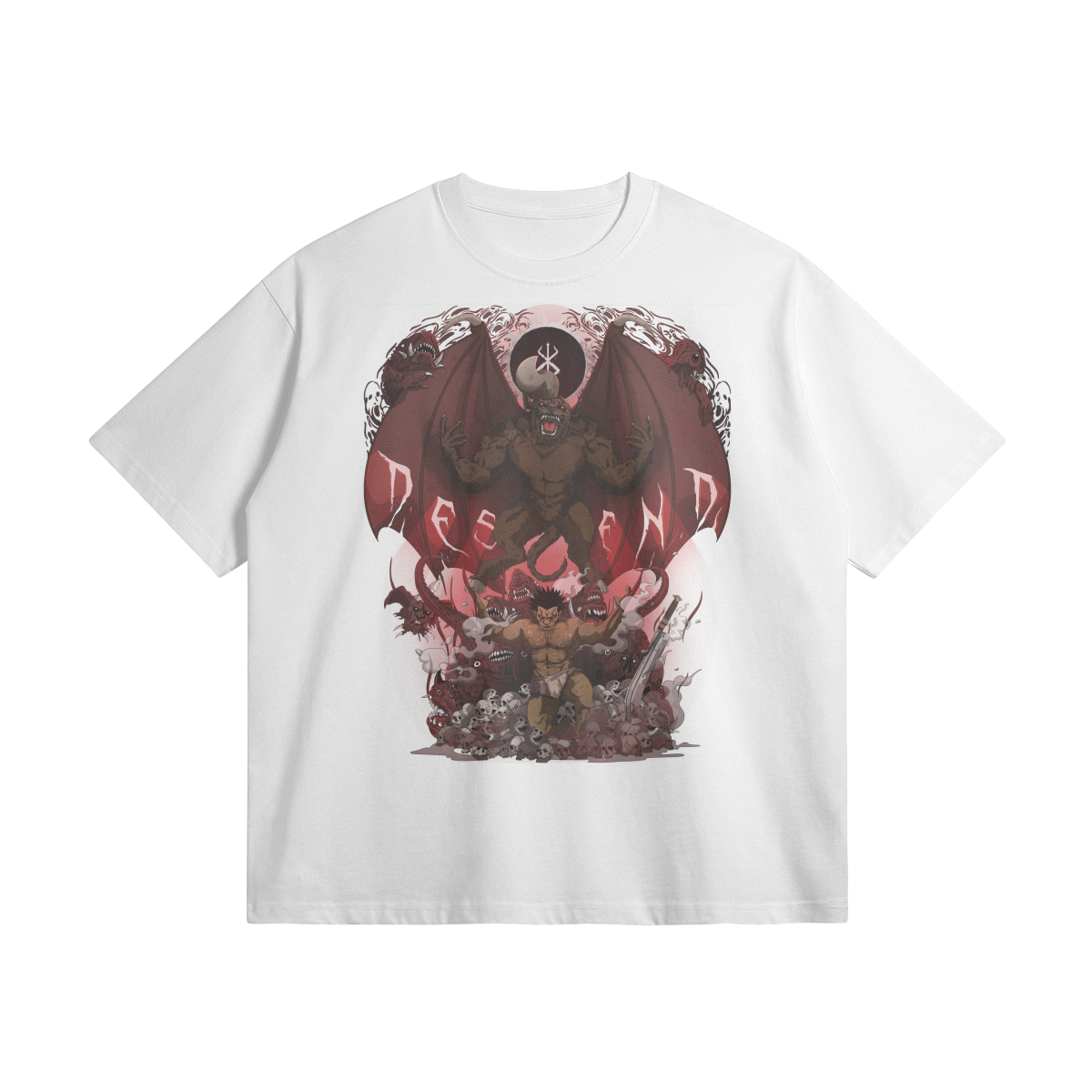 Descend | Oversized Heavyweight T-shirt - White / Xs