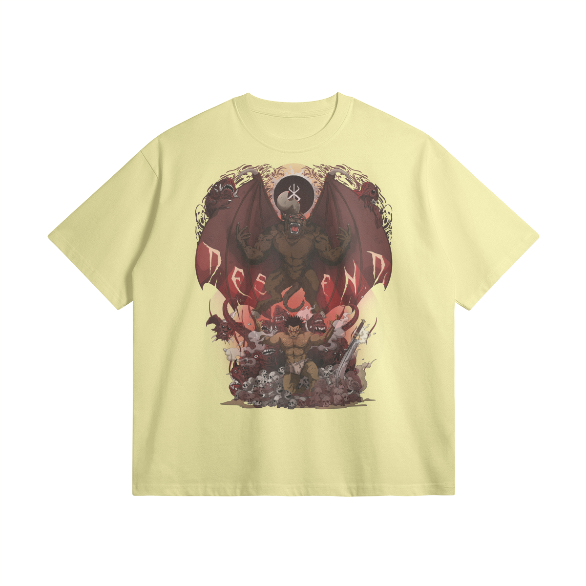 Descend | Oversized Heavyweight T-shirt - Pale Goldenrod / Xs