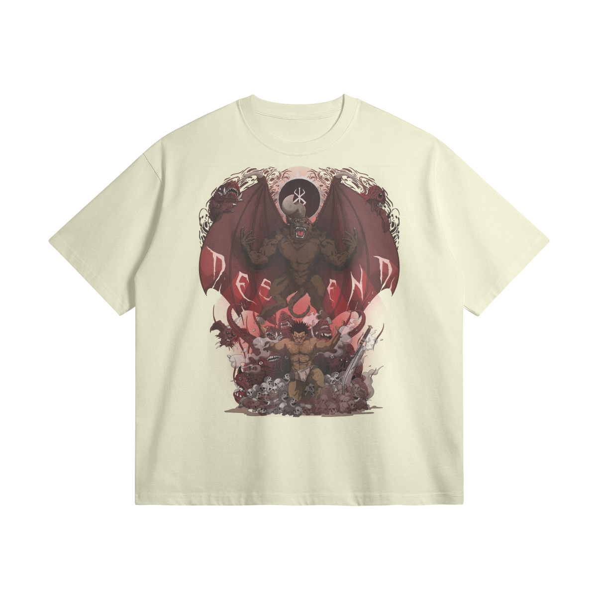 Descend | Oversized Heavyweight T-shirt - White Rock / Xs