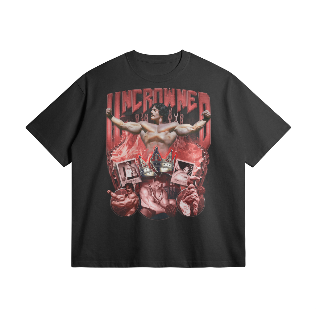Uncrowned S1 | Mm | Oversized Heavyweight T-shirt - Black / Xs