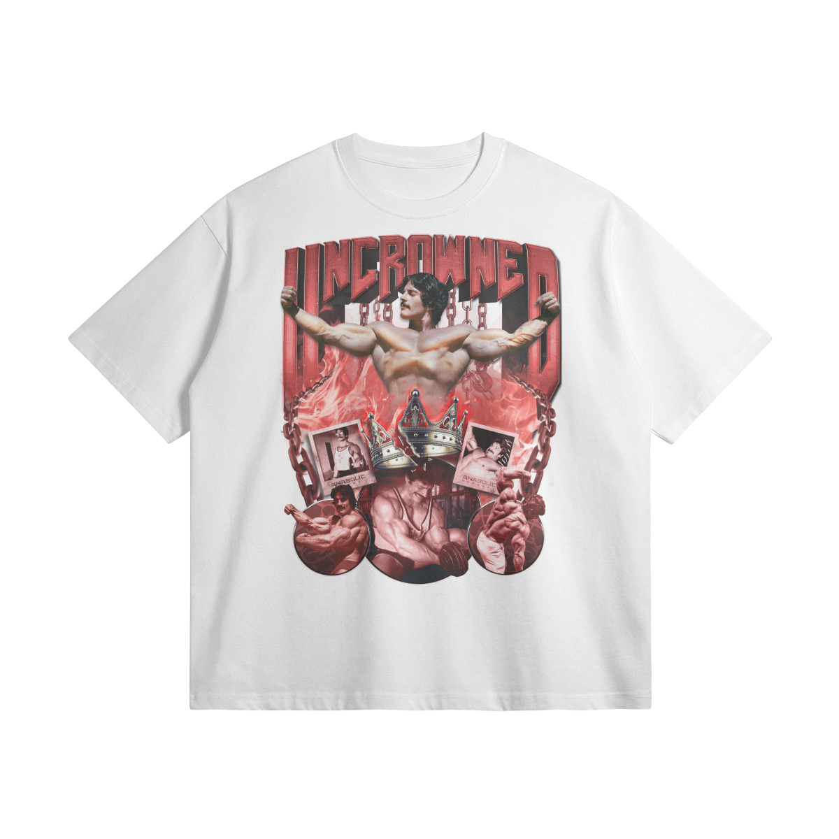 Uncrowned S1 | Mm | Oversized Heavyweight T-shirt - White / Xs