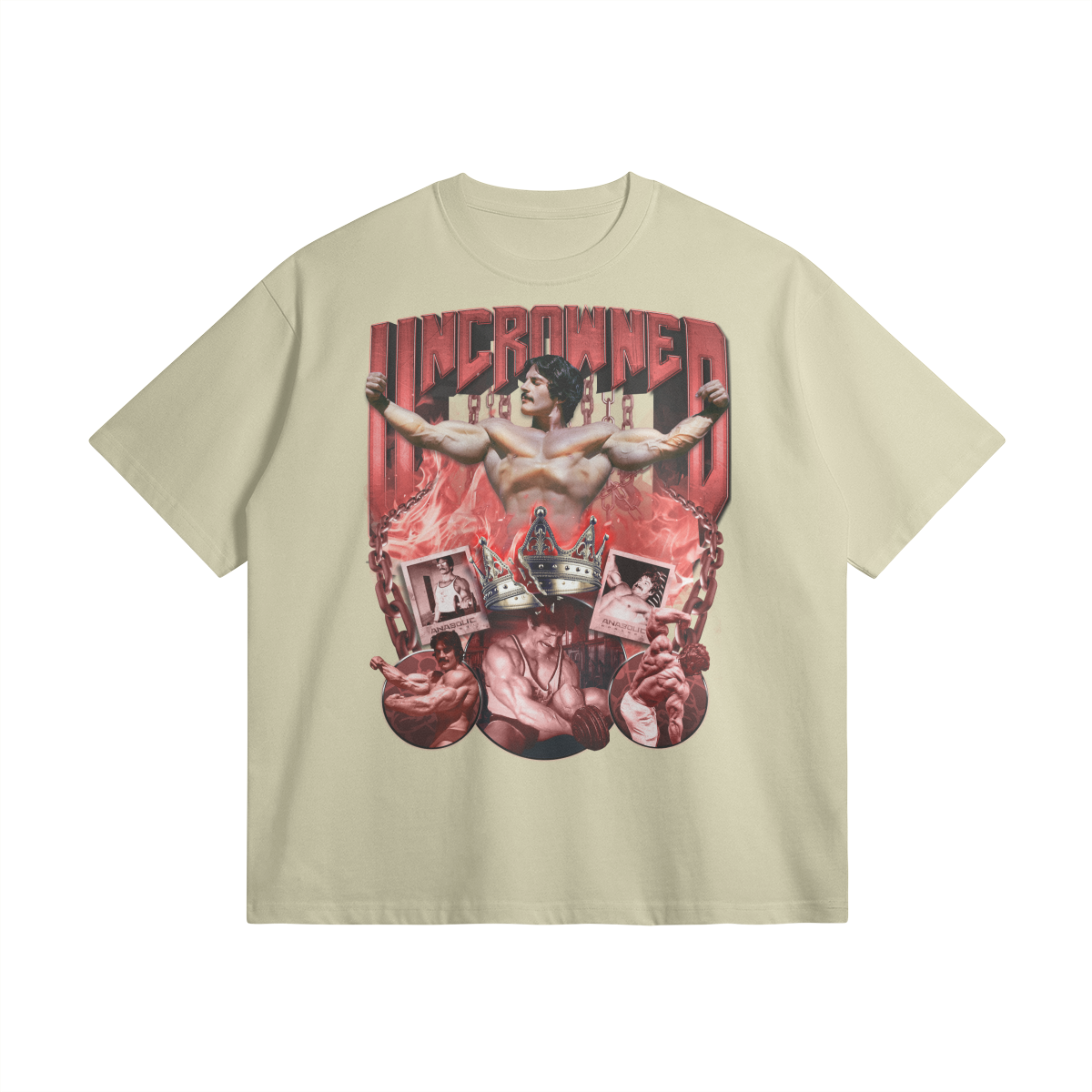 Uncrowned S1 | Mm | Oversized Heavyweight T-shirt - Pastel Gray / Xs