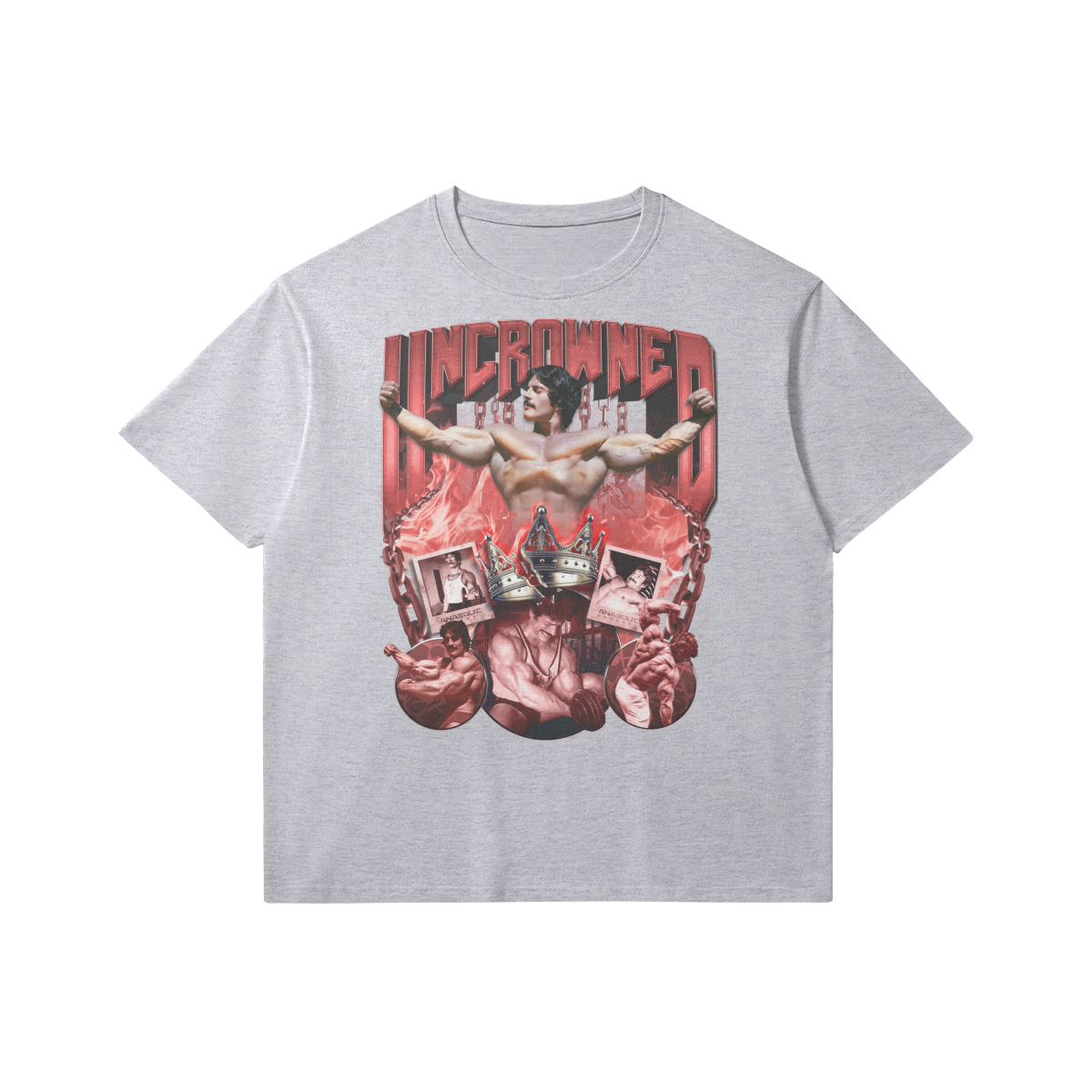 Uncrowned S1 | Mm | Slim Fit Heavyweight T-shirt - Medium Heather Gray / Xs