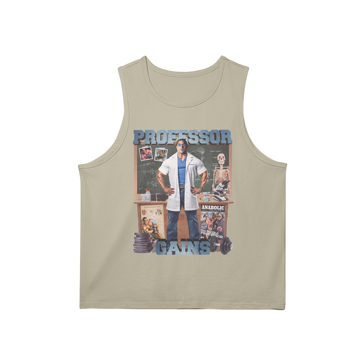 Professor Gains | Tank Top - Rice Apricot / s