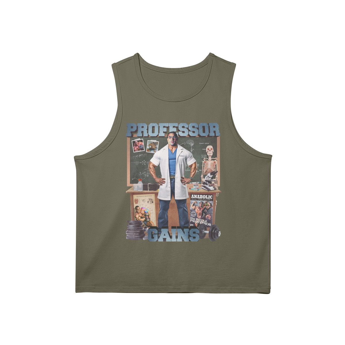Professor Gains | Tank Top - Camel / s