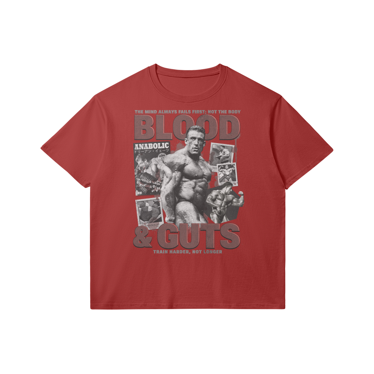 Blood & Guts | Slim Fit Heavyweight T-shirt - Red / Xs