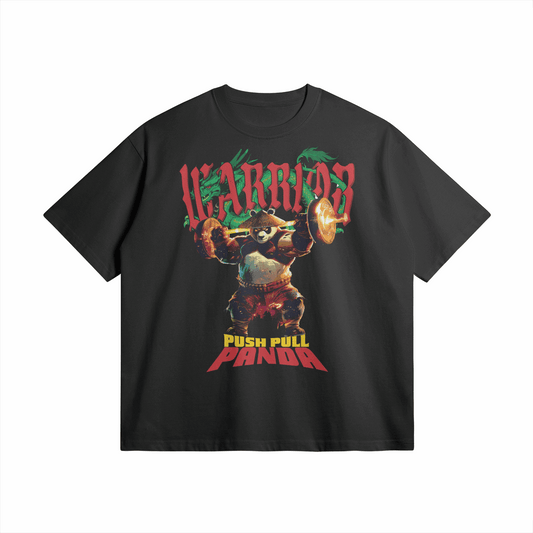 Push Pull Panda | Oversized Heavyweight T-Shirt