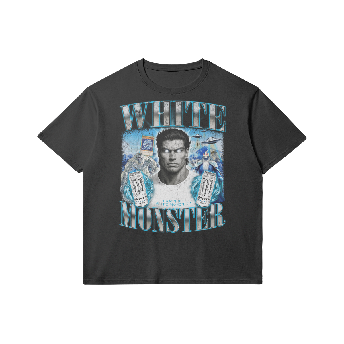 White Monster | Slim Fit Heavyweight T-shirt - Black / Xs