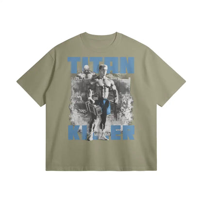 Titan Killer | Oversized Heavyweight T-shirt - Artichoke / Xs
