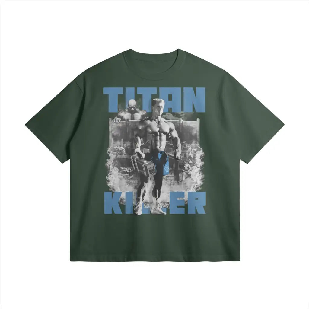 Titan Killer | Oversized Heavyweight T-shirt - Cactus Green / Xs