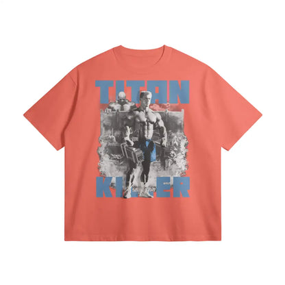 Titan Killer | Oversized Heavyweight T-shirt - Salmon / Xs