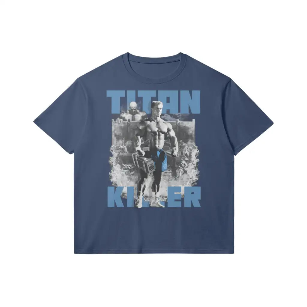 Titan Killer | Slim Fit Heavyweight T-shirt - Dark Navy / Xs