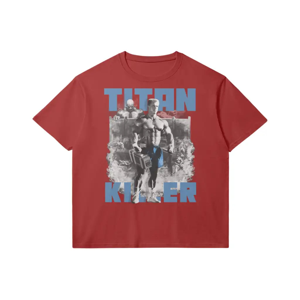 Titan Killer | Slim Fit Heavyweight T-shirt - Red / Xs