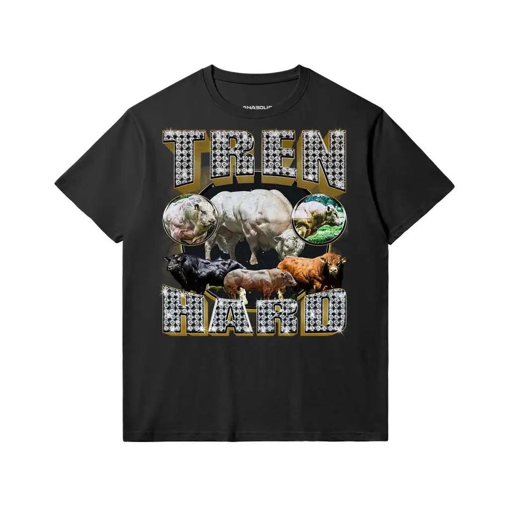 Tren Hard - Slim Fit Heavyweight T-shirt - Black / Xs