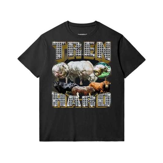 Tren Hard | Slim Fit Heavyweight T-shirt - Black / Xs