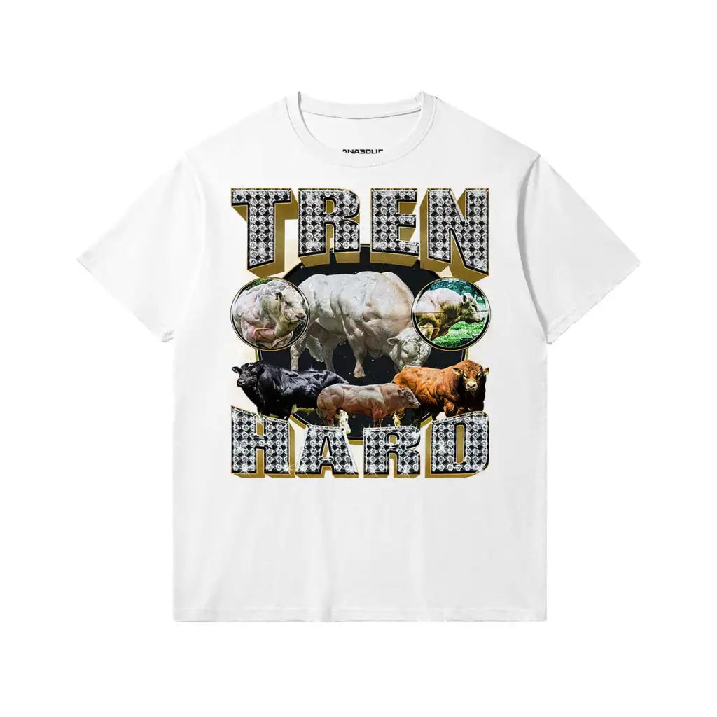 Tren Hard | Slim Fit Heavyweight T-shirt - White / Xs