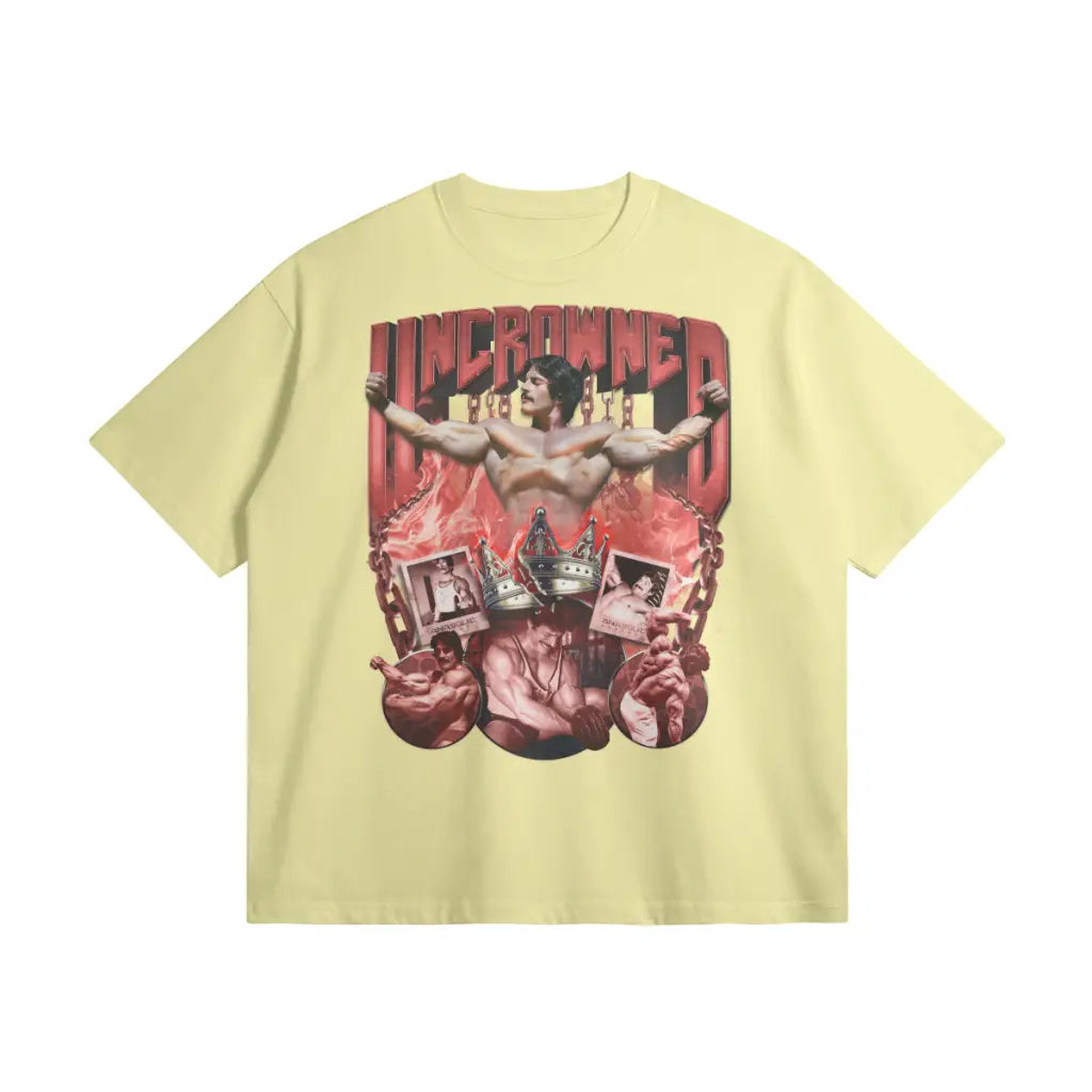 Uncrowned S1 | Mm | Oversized Heavyweight T-shirt - Pale Goldenrod / Xs