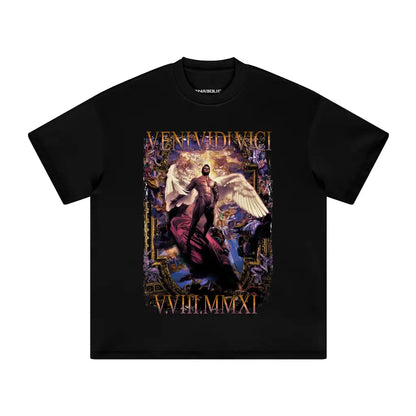 Veni Vidi Vici Oversized Heavyweight T-shirt - Black / Xs