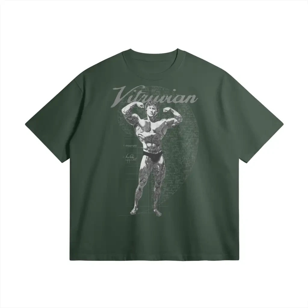 Vitruvian | Oversized Heavyweight T - shirt - Cactus Green / Xs