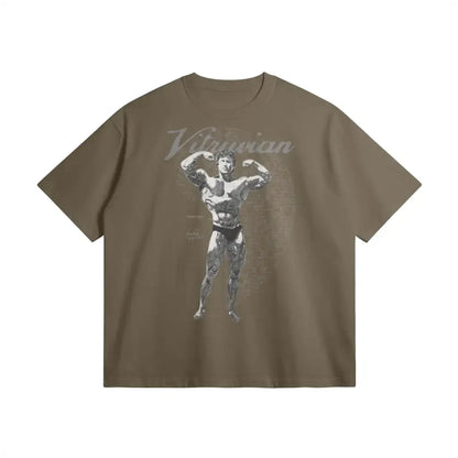 Vitruvian | Oversized Heavyweight T-shirt - Dark Taupe / Xs