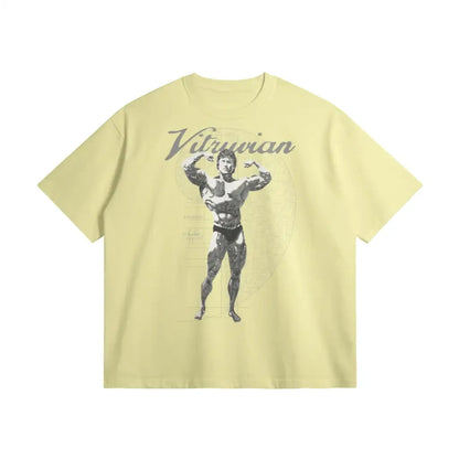 Vitruvian | Oversized Heavyweight T-shirt - Pale Goldenrod / Xs