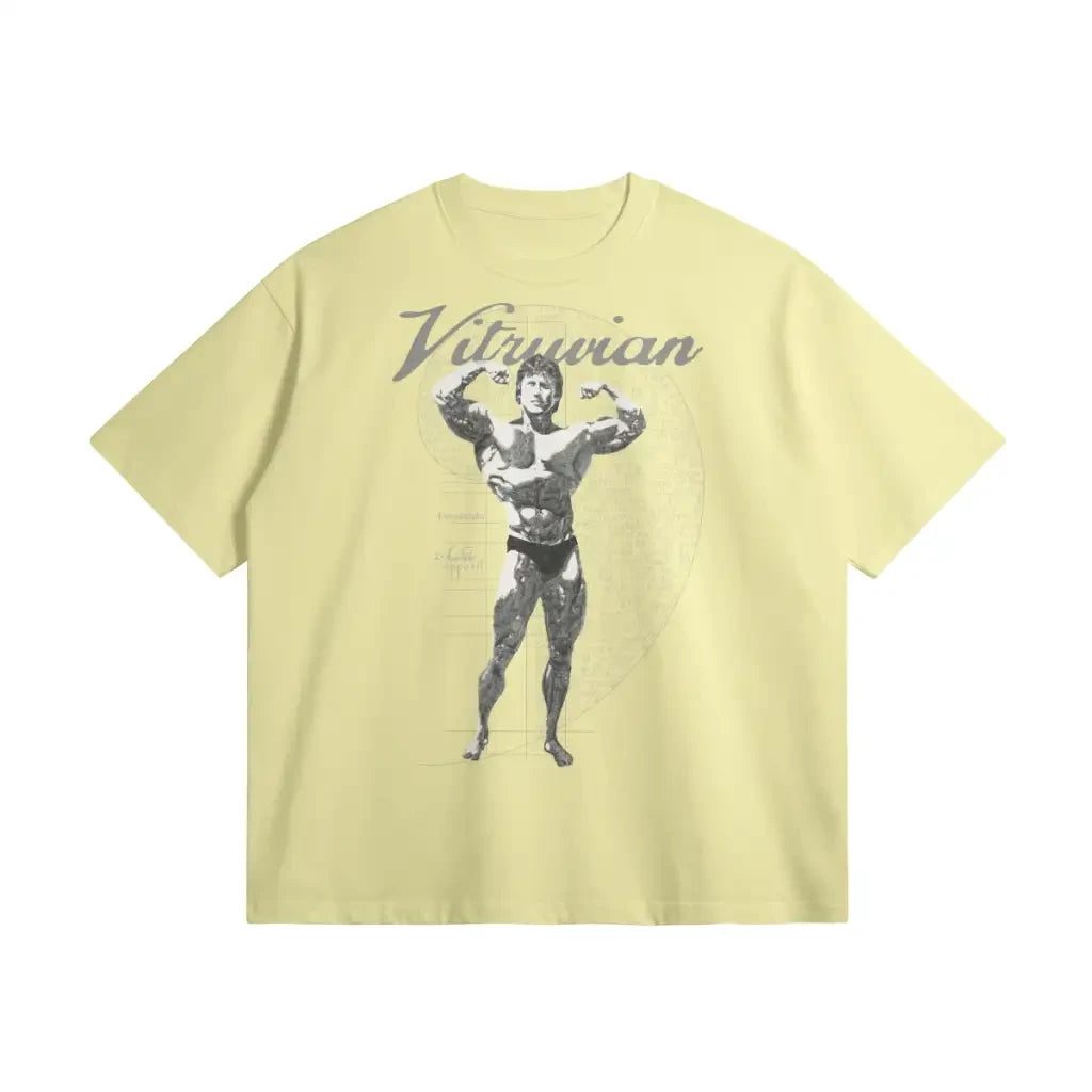 Vitruvian | Oversized Heavyweight T - shirt - Pale Goldenrod / Xs