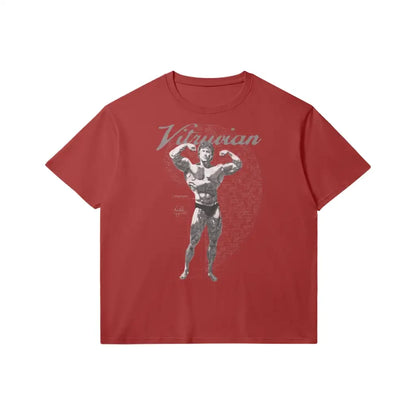 Vitruvian | Slim Fit Heavyweight T-shirt - Red / Xs