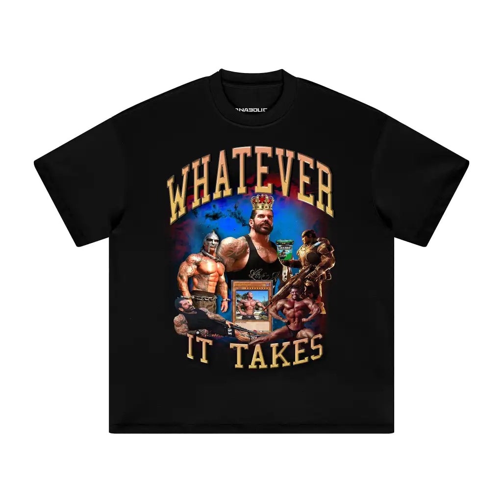 Whatever It Takes | Oversized Heavyweight T - shirt - Black / Xs