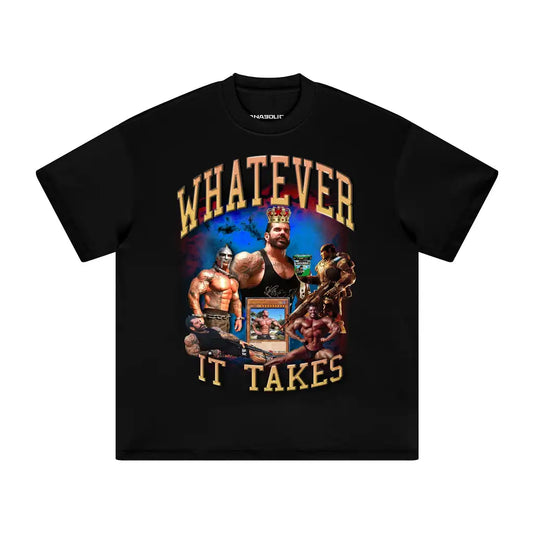 Whatever It Takes | Oversized Heavyweight T-shirt - Black / Xs