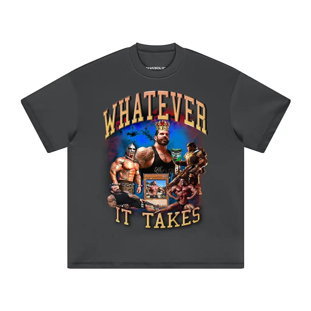 Whatever It Takes | Oversized Heavyweight T - shirt - Carbon Gray / Xs
